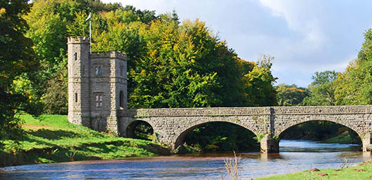 Bridge on Glanusk estate in Powys
