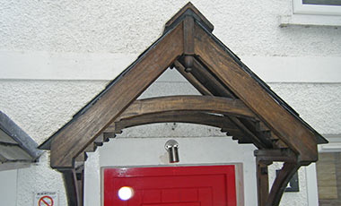 Porch for customer in Llangattock, Powys