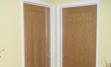 Fit and Hang Howdens doors for customer in Llangorse, Powys, Mid-Wales